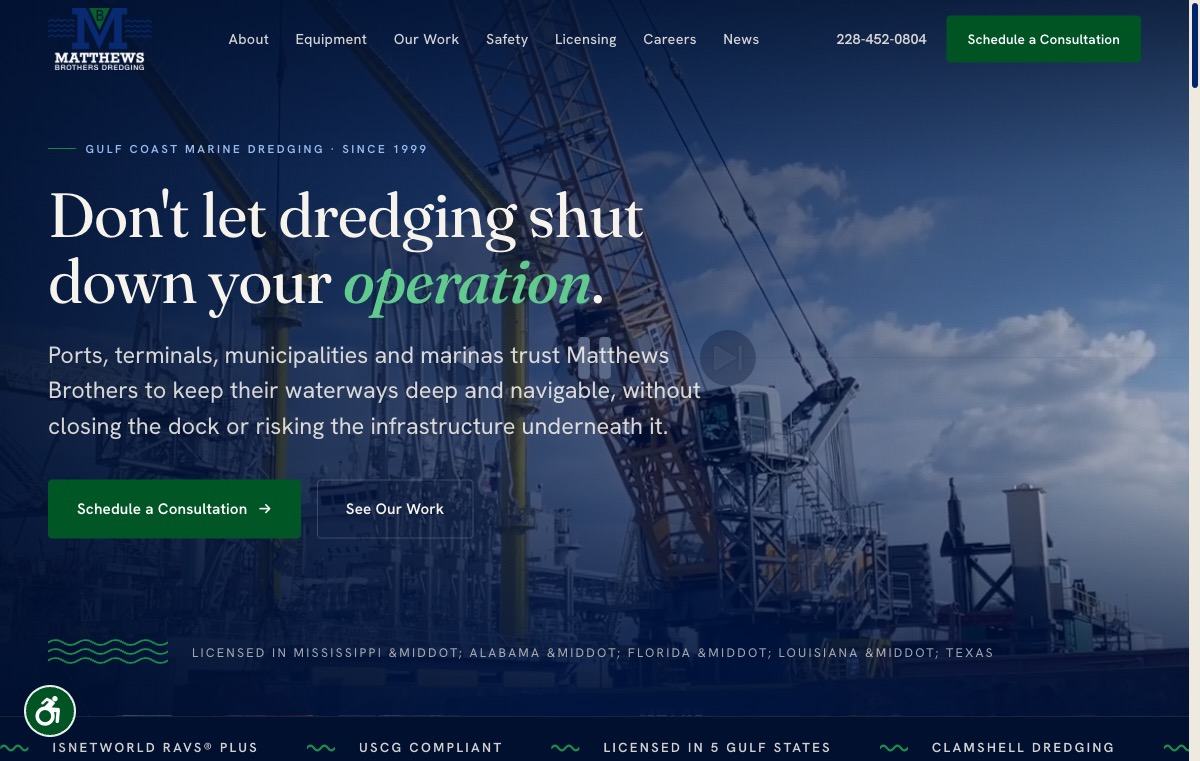 Matthews Brothers Dredging website